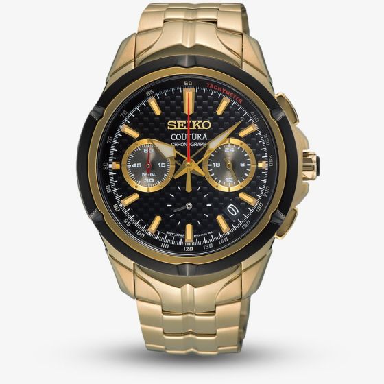 Seiko Mens Coutura Gold Plated Chronograph Watch SSB440P1