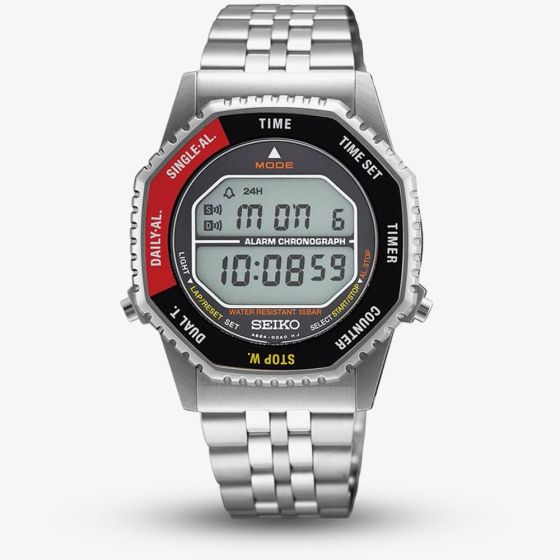 Seiko Digital Red & Black Bracelet Watch SMGG19P1
