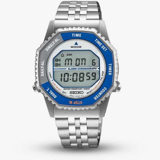 Seiko Digital Blue & Grey Bracelet Watch SMGG21P1