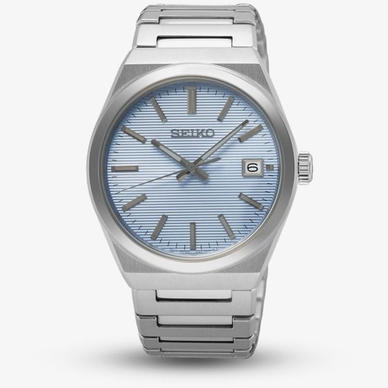 Seiko Unisex Classic Light Blue Dial Date Watch SUR599P1
