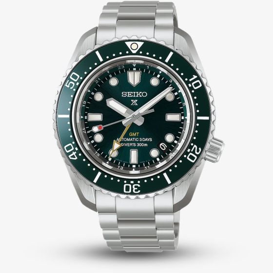 Seiko Mens Prospex Diver 1968 Heritage GMT Green Dial Watch HBC001J1