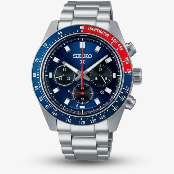Seiko Mens Prospex Speedtimer ‘Go Large’ Blue Solar Watch SSC913P1