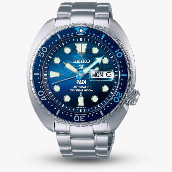 Seiko Mens Prospex Great Blue Turtle Scuba Padi Special Edition Watch SRPK01K1