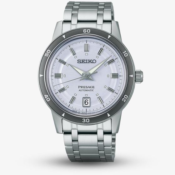 Seiko Presage Style 60s Silvery Violet Dial Watch SRPL73J1