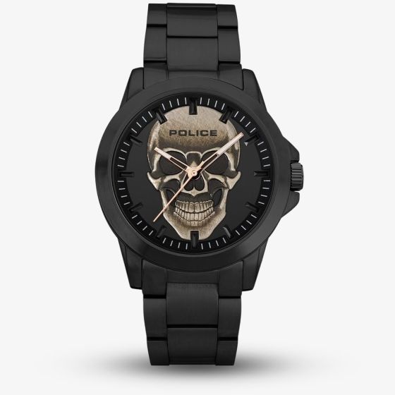 Police Mens Flick Skull Dial Black Watch PEWJG2194802
