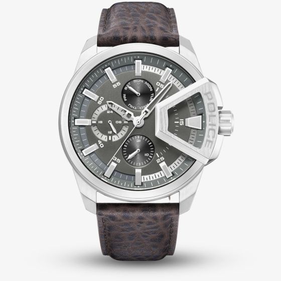 Police Mens Underlined Grey Dial Chronograph Watch PEWJF0005703