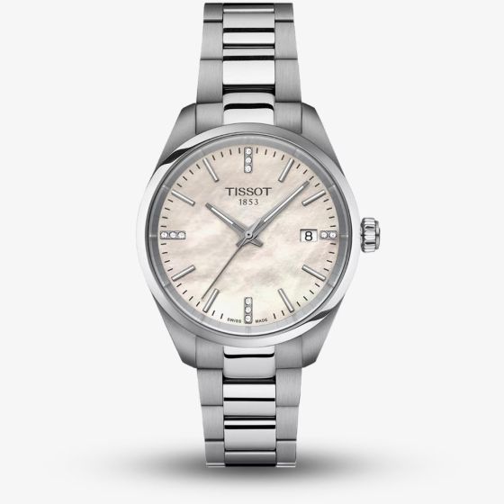 Tissot Ladies PR 100 Mother Of Pearl Dial Diamond Set Watch T150.210.11.116.00