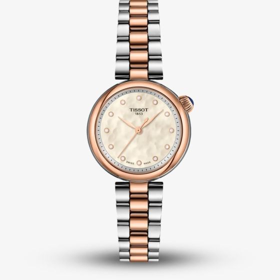 Tissot Ladies Desir White Mother Of Pearl Dial Two Tone Stainless Steel Bracelet Watch T152.010.22.116.01