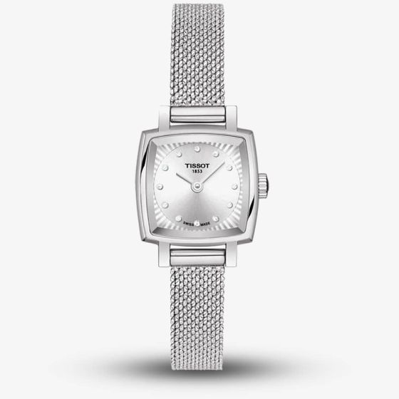 Tissot Ladies T-Lady Lovely Square Diamond Mesh Bracelet Watch T058.109.11.036.00