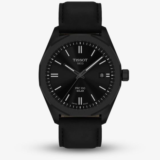 Tissot Mens PRC100 Black Leather Strap Watch T151.422.36.051.00