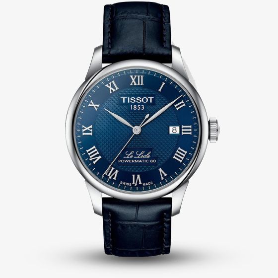 Tissot Mens Le Locle Blue Leather Strap Automatic Watch T006.407.16.043.00