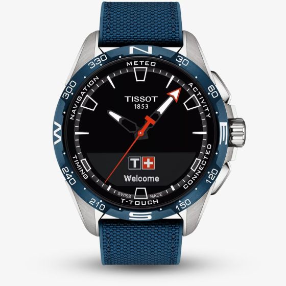 Tissot Mens T-Touch Connect Solar 47.5mm Blue Strap Smart Watch T121.420.47.051.06