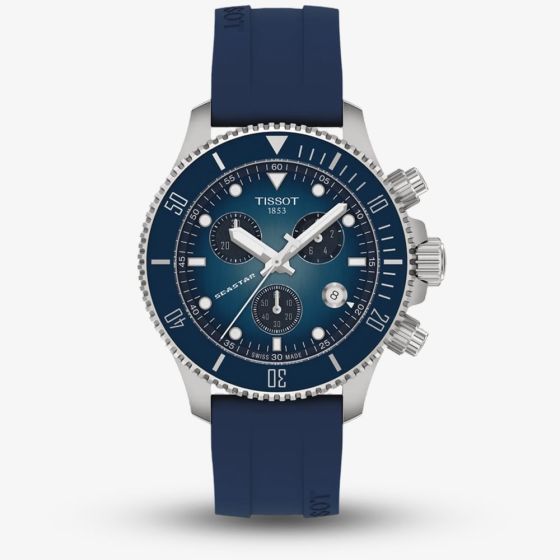 Tissot Seastar 1000 Chronograph Blue Rubber Strap Watch T120.217.17.041.00