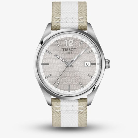 Tissot Mens PR100 Cycling Grey Dial Two Colour Fabric Strap Watch T150.410.17.037.00