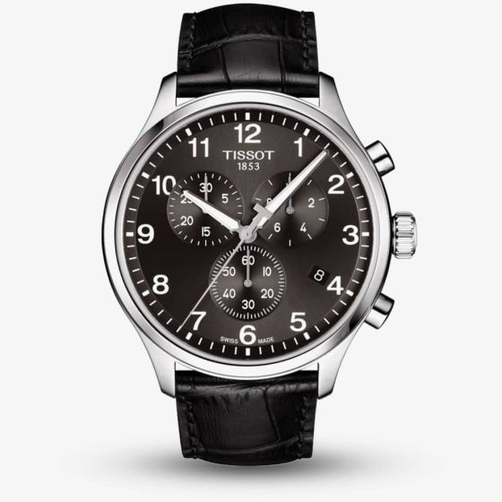 Tissot Mens T-Sport Chrono XL Classic Black Leather Strap Watch T116.617.16.057.00