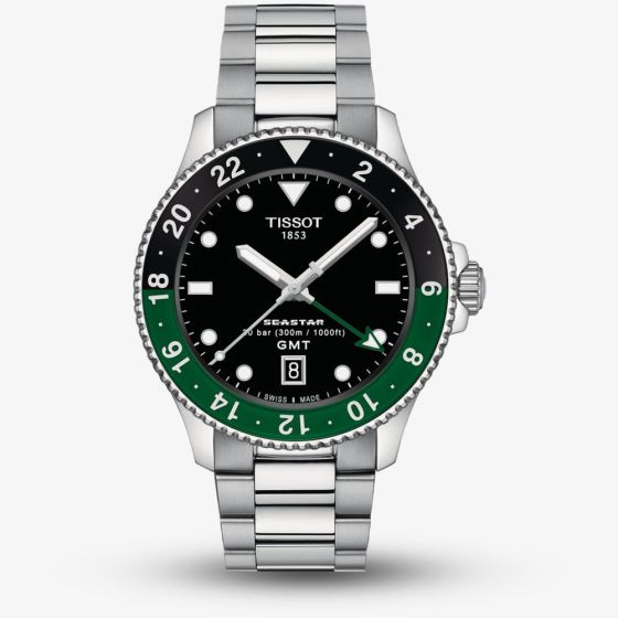 Tissot Seastar 1000 GMT Black & Green Watch T120.852.11.051.00
