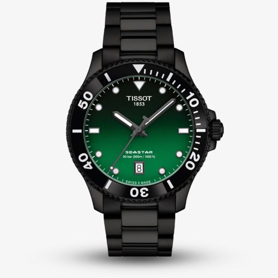 Tissot  Mens Seastar Green Dial Watch T120.410.33.091.00