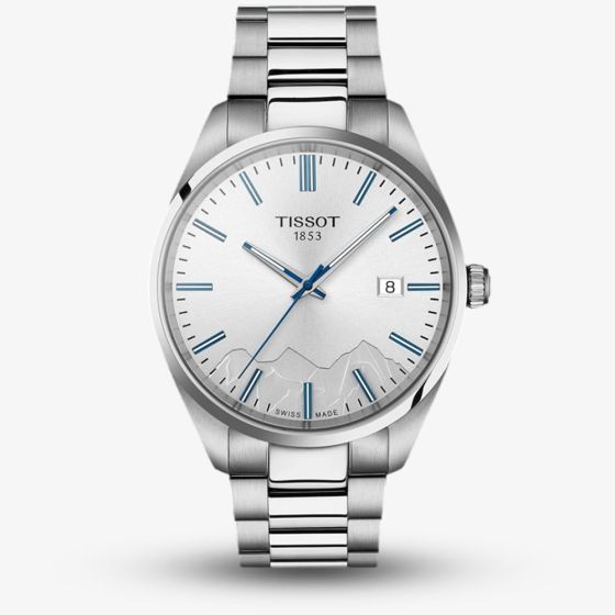 Tissot Mens PR100 Jungfraubahn Silver Dial Watch T150.410.11.031.00