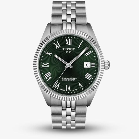 Tissot Mens Ballade Powermatic 80 Green Dial Watch T156.408.11.093.00