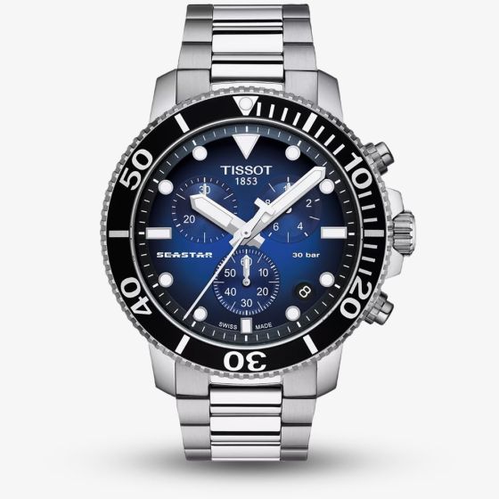 Tissot Mens Seastar 1000 Blue Black Dial Divers Watch T120.417.11.041.01