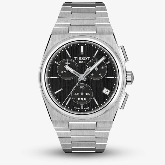 Tissot Mens PRX Black Chronograph Dial Bracelet Watch T137.417.11.051.00