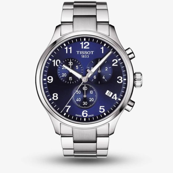 Tissot Mens T-Sport Chrono Xl Classic Blue Dial Bracelet Watch T116.617.11.047.01