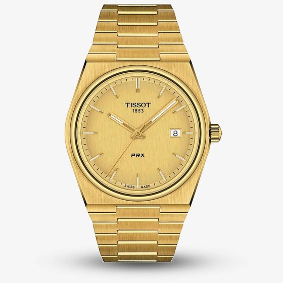 Tissot Mens PRX Gold Plated Watch T137.410.33.021.00