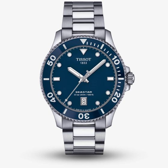 Tissot Mens Seastar 1000 Blue Dial Watch T120.410.11.041.00