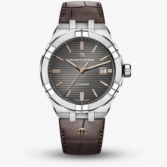 Maurice Lacroix Aikon Brown Leather Strap Automatic Watch AI6008-SS001-331-1