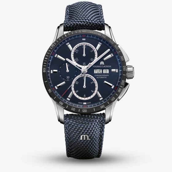 Maurice Lacroix Pontos Dark Blue Nylon Chronograph Watch PT6038-SSL24-430-4