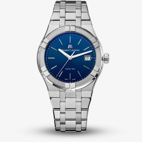 Maurice Lacroix Mens Aikon 40mm Blue Watch AI1108-SS002-430-1