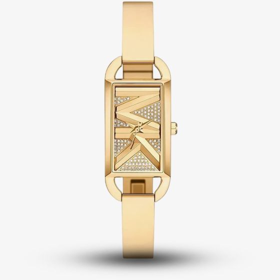 Michael Kors MK Empire Three Hand Gold Tone Pave Dial Watch MK4840