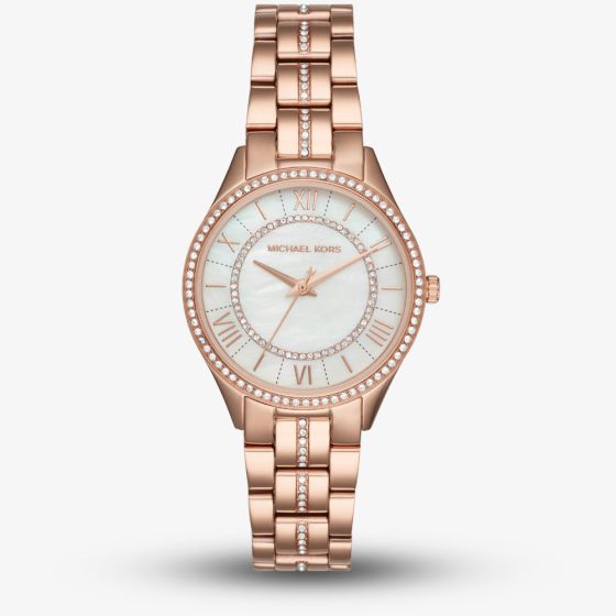 Michael Kors Ladies Lauryn Rose Gold-plated Bracelet Watch MK3716
