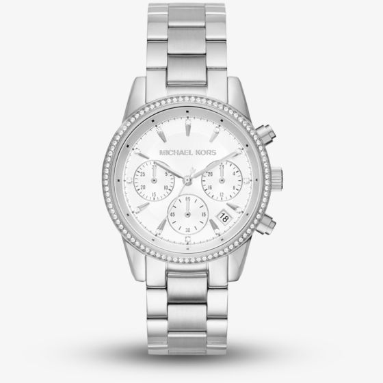 Michael Kors Ladies Bryant Crystal Bezel Bracelet Watch MK6428