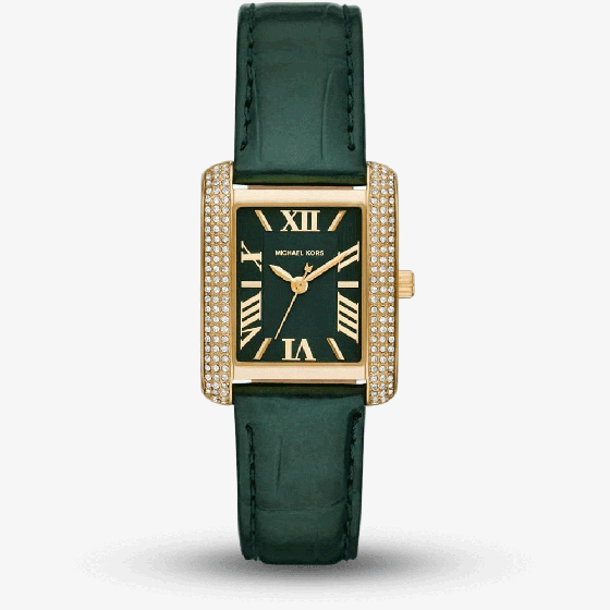 Michael Kors Ladies Emery Green Dial Watch MK4697
