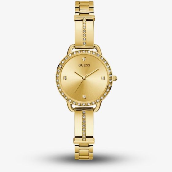 Guess Ladies Bellini Gold Tone Crystal Watch GW0022L2
