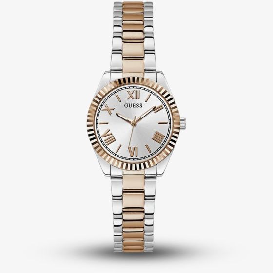Guess Ladies Mini Luna Two Tone Rose Gold Plated Watch GW0687L3