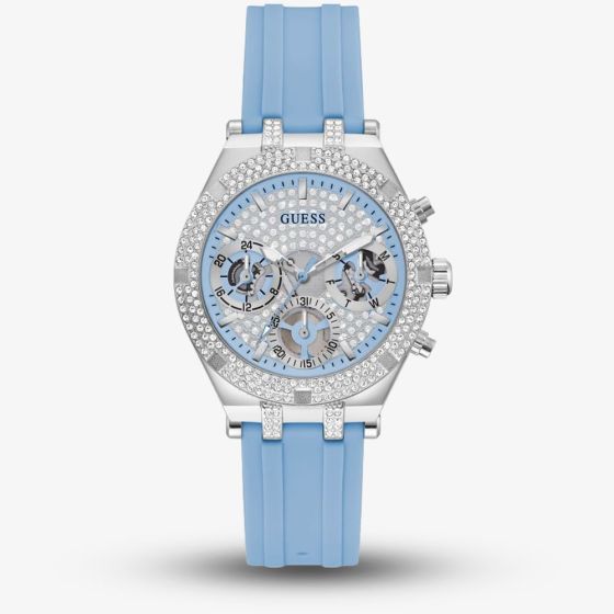 Guess Heiress Blue Rubber Strap Watch GW0407L1