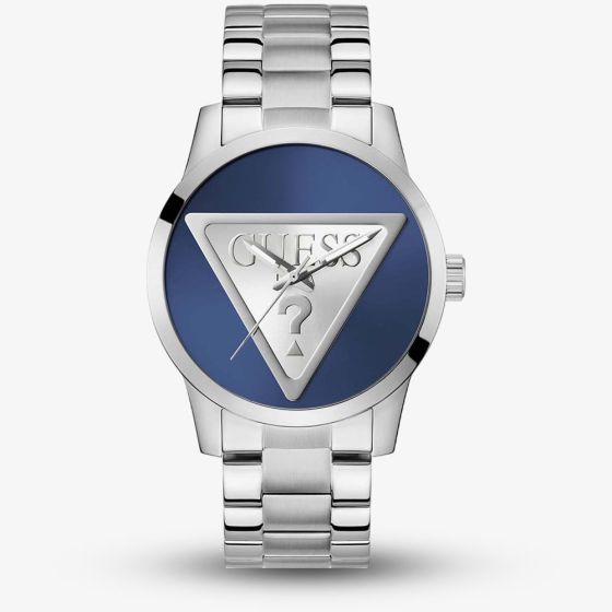 Guess Mens Badge Blue Trademark Dial Watch GW0782G3