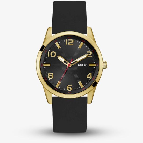 Guess Mens Monte Gold Tone Black Dial Watch GW0805G2