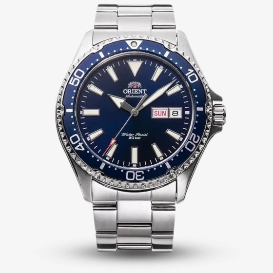 Orient Mens Mako III Diver Blue Dial Bracelet Watch RA-AA0002L