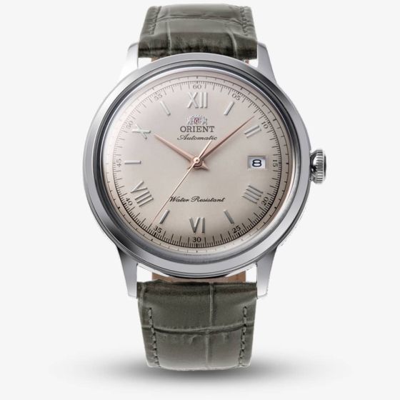 Orient Mens Bambino Beige Dial Leather Strap Watch RA-AC0025N