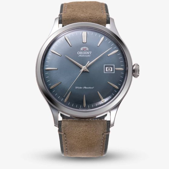 Orient Mens Bambino Blue Dial Leather Strap Watch RA-AC0P03L