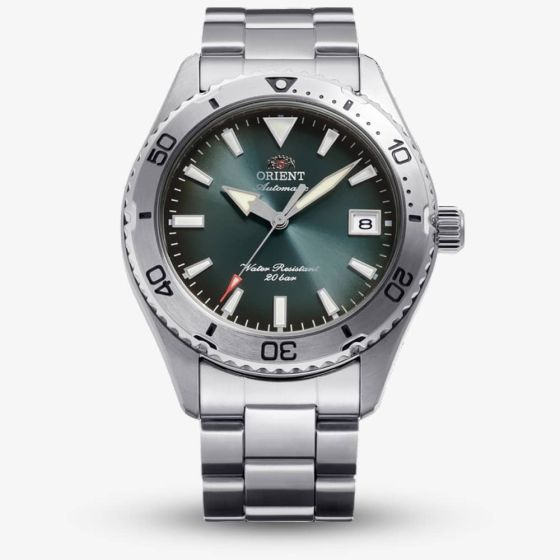 Orient Mens Mako 40 Green Dial Bracelet Watch RA-AC0Q13E