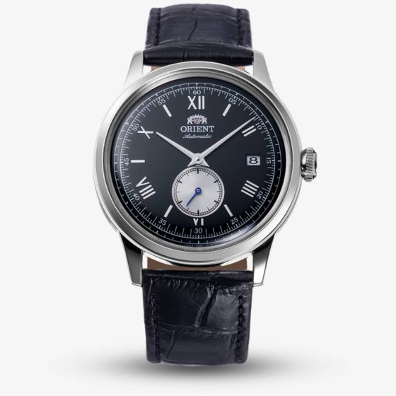 Orient Mens Bambino Small Seconds Black Dial Leather Strap Watch RA-AP0101B