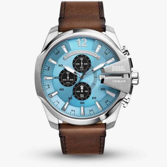 Diesel Mega Chief Brown & Blue Chronograph Watch DZ4657