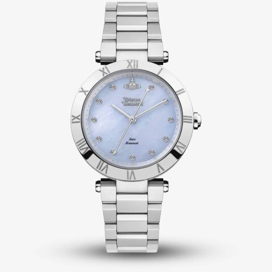 Vivienne Westwood Ladies Montagu Blue Mother Of Pearl Dial Bracelet Watch VV206BLSL