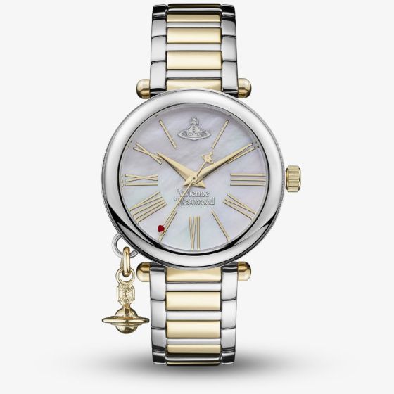 Vivienne Westwood Ladies Orb Two Tone Mother Of Pearl Dial Watch VV006MOPSG