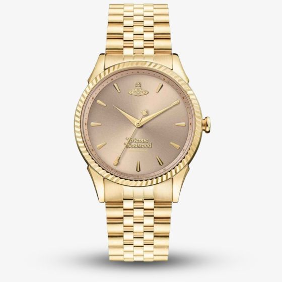 Vivienne Westwood Ladies Seymour Gold Tone Pink Dial Watch VV240PKGD