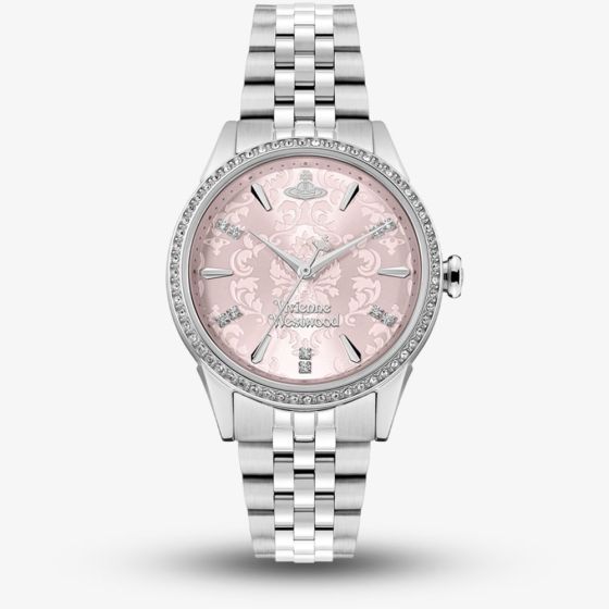 Vivienne Westwood Ladies Little Wallace Pink Patterned Dial Watch VV327PKSL